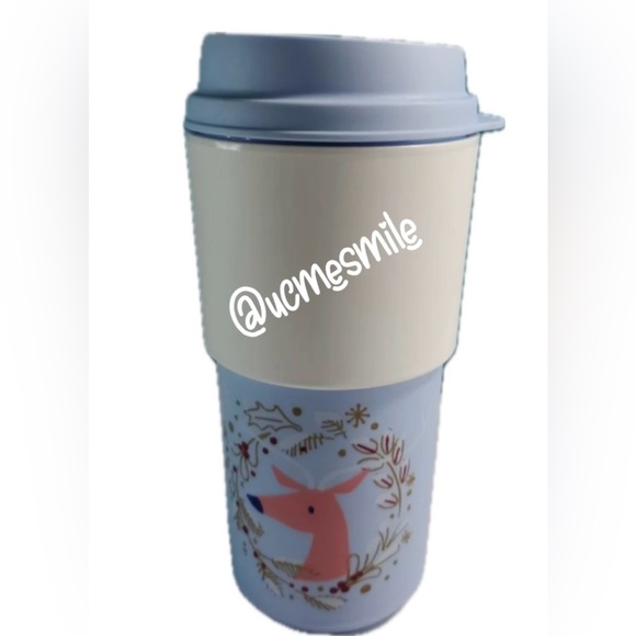 Tupperware Holiday Spirit Reindeer Coffee To-Go Reusable Mug - Picture 2 of 6